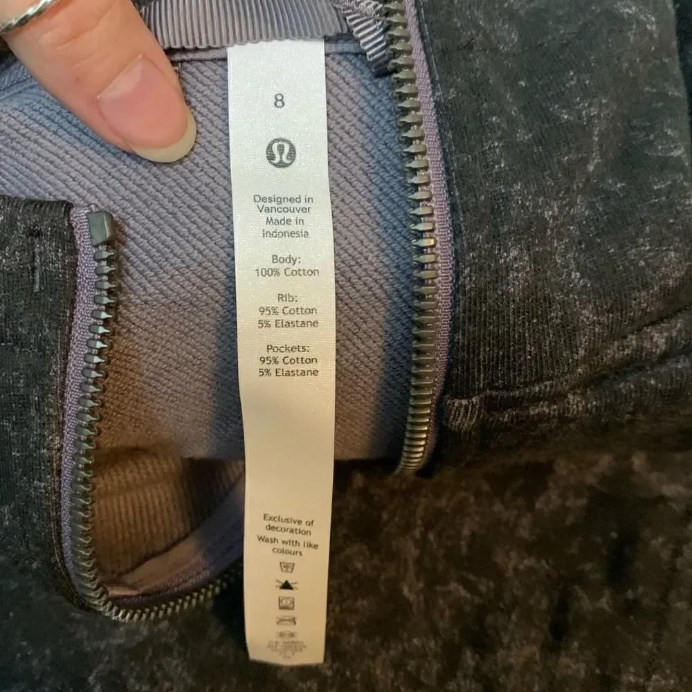 Lululemon Athletica Cotton French Terry Zip Hoodie Size 8